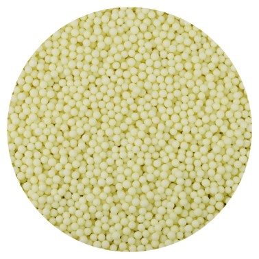 Perline di zucchero giallo pastello 4 mm 1 kg