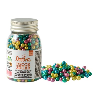 Perle di zucchero mix colori metalizzati Decora 100 g