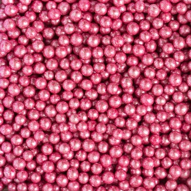 Perle di zucchero rosa metalizzato Decora 100 g