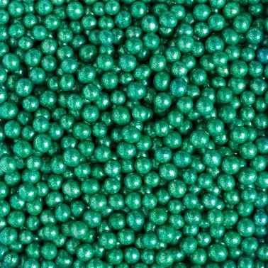 Perle di zucchero verde metalizzato Decora 100 g