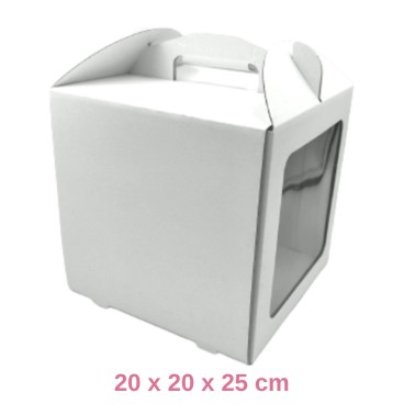Cake box with side window 20 x 20 x 25 cm 