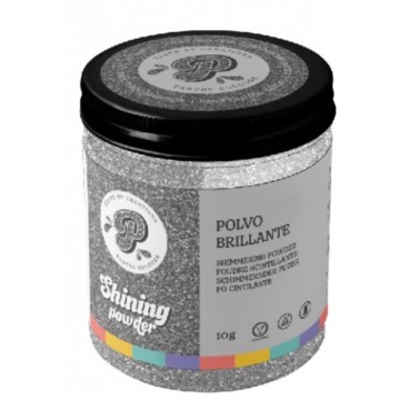 Colorante edibile brillante in polvere argento chiaro 10g