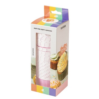 Cupcake pirottini and rigid pink muffins 50 pieces