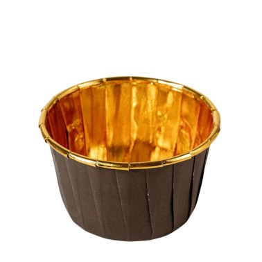 Cupcake cups and rigid brown muffin gold 50 pieces