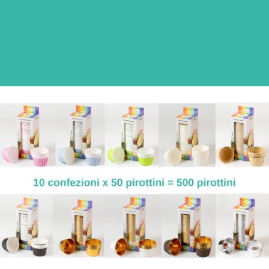 Offerta 500 pirottini rigidi colori misti