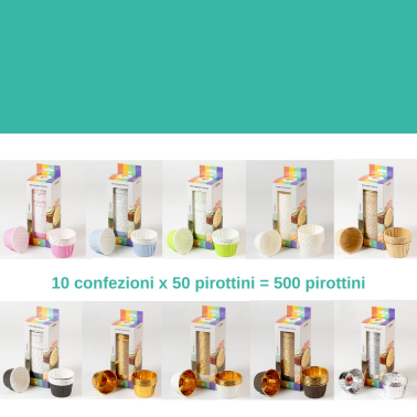 Offerta 500 pirottini rigidi colori misti