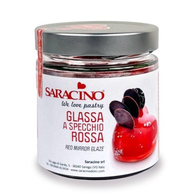 Glassa a specchio rossa 350 g Saracino