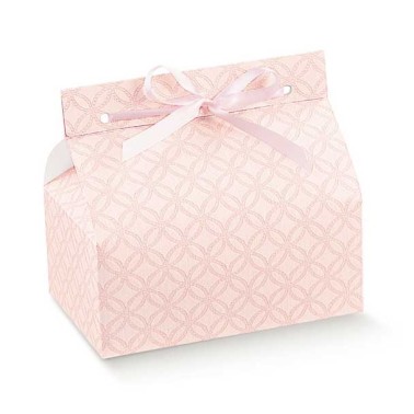 Set 10 scatoline per dolcetti Chic matelassè rosa