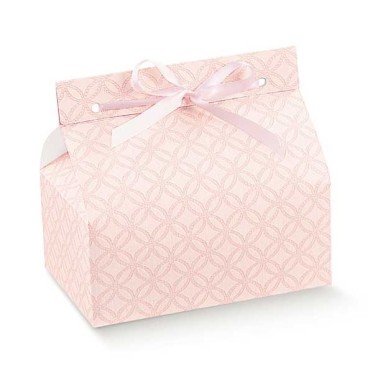 Set 10 boxes for sweets chic matelassè pink