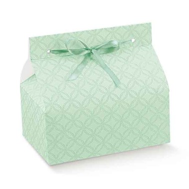 Set 10 scatoline per dolcetti Chic matelassè verde