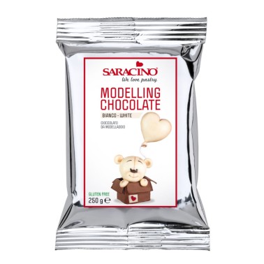 White plastic chocolate 250 g Saracino