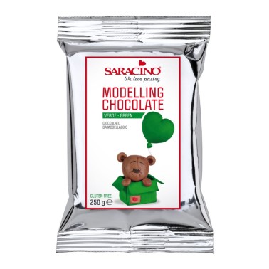 Cioccolato plastico verde 250 g Saracino