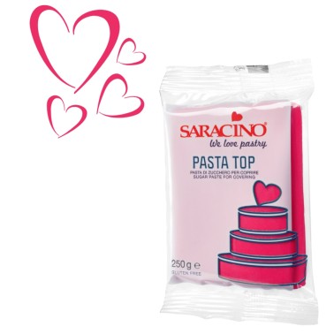 Horní cukrová pasta Saracino Fuchsie 250g