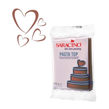 Pasta di zucchero Top Saracino Marrone 250g