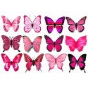 Farfalle in wafer paper rosa grandi formato A4 -  in vendita su Sugarmania.it