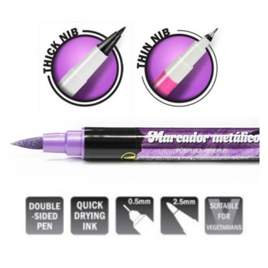 Double violet metallic food marker
