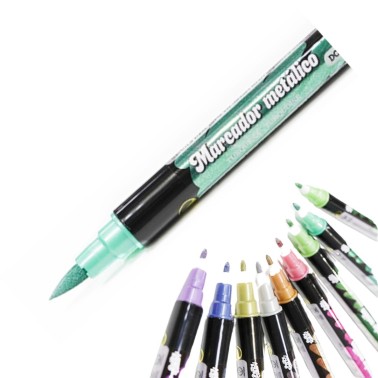 Metallic dual turquoise felt food marker