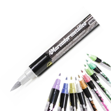 Metallic dual silver fuel felt pen