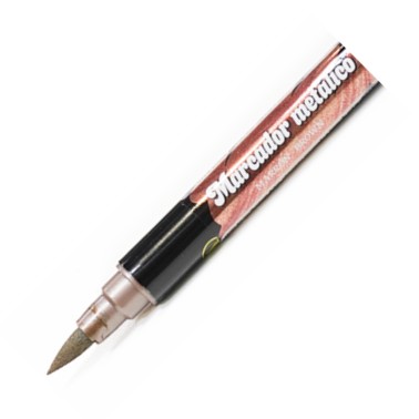 Metallic dual brown felt food marker
