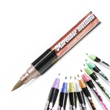 Metallic dual brown felt food marker