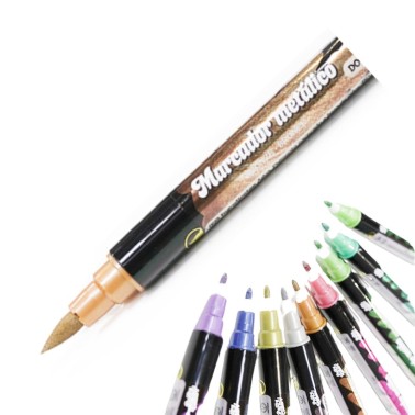 Metallic dual tip bronze food marker