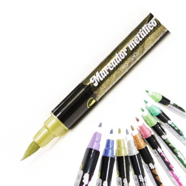Metallic dual focused food marker