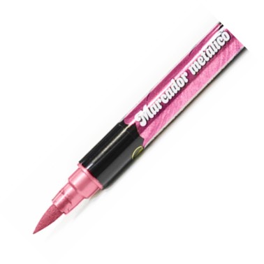 Marqueur alimentaire double rose métallique