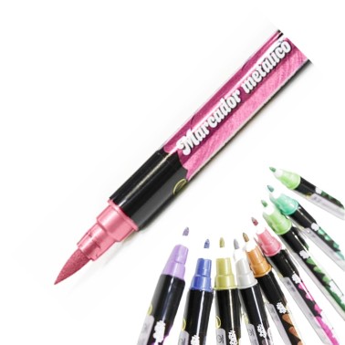 Metallic dual pink food marker