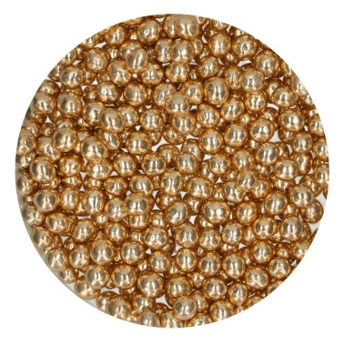 Perle di cioccolato Crispy oro metallizzato 60g FunCakes