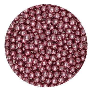 Chocolate pearls CRISPY PINK METALLIZED 60G FUNCAKES