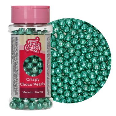 Métallique Vert Croustillant Croustillant Perles 60g Funcakes
