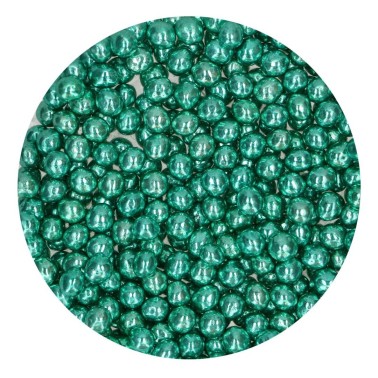 Perle di cioccolato Crispy verde metallizzato 60g FunCakes