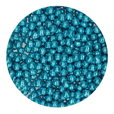 Perle di cioccolato Crispy blu metallizzato 60g FunCakes