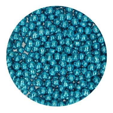 Perle di cioccolato Crispy blu metallizzato 60g FunCakes