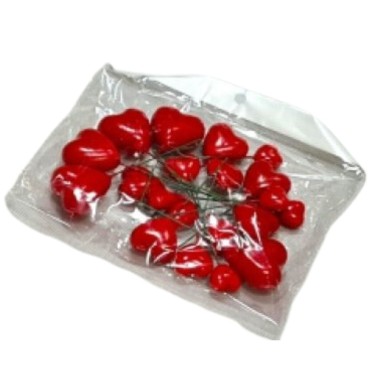 Cake Bubble Topper plastica cuore rosso 20 pezzi