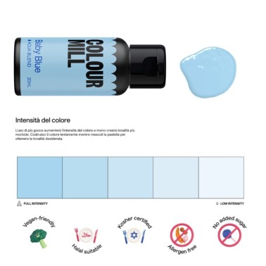 Colorante alimentare idrosolubile Colour Mill Baby Blu 20 ml 