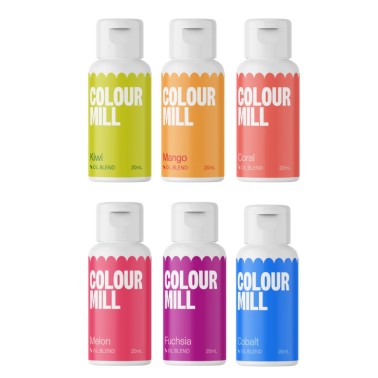 Set 6 coloranti alimentari liposolubili Colour Mill Tropical 20 ml 