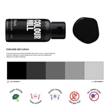Colorante alimentare idrosolubile Colour Mill Black 20 ml 