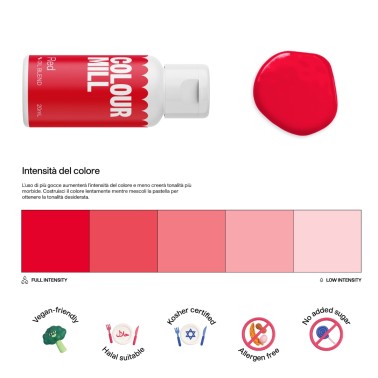 Colour Mill Red 100 ml colorante alimentare a base olio 