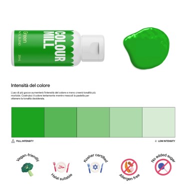 Colour Mill Green 20 ml oil-based food coloring 