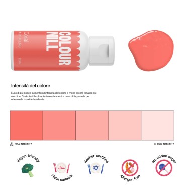 Colour Mill Coral 20 ml colorante alimentare a base olio 