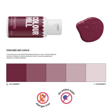 Colour Mill Burgundy 20 ml colorante alimentare a base olio 