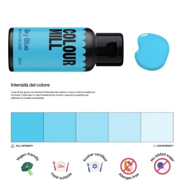 Colorante alimentare idrosolubile Colour Mill Sky Blu 20 ml 