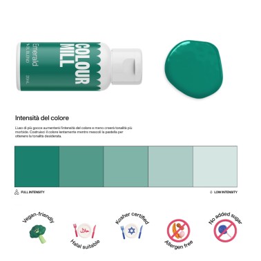Colour Mill Emerald 20 ml colorante alimentare a base olio 