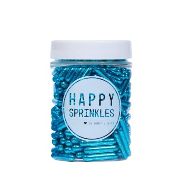 Happy Sprinkles Metallic Blue Rods 90 g