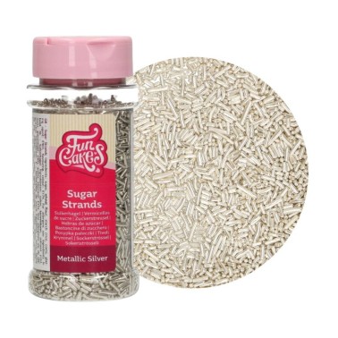 Codette di zucchero argento metallizzato FunCakes 80 g