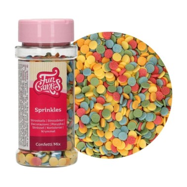 Coriandoli di zucchero mix colori 60 g FunCakes