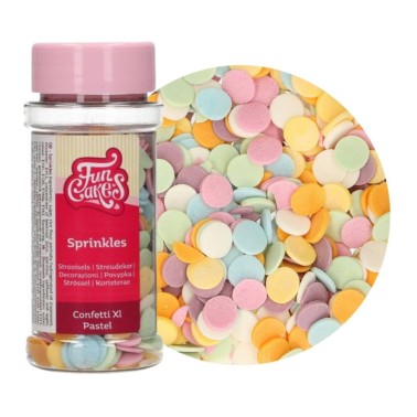 Coriandoli di zucchero XL pastello 55 g FunCakes