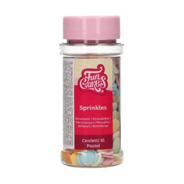 Coriandoli di zucchero XL pastello 55 g FunCakes