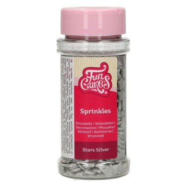 Sugar decorations Star Silver Funcakes 60 g